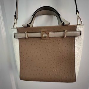 Kate Spade Rare Houston Medium tri color leather w/ostrich embossed accent NWOT